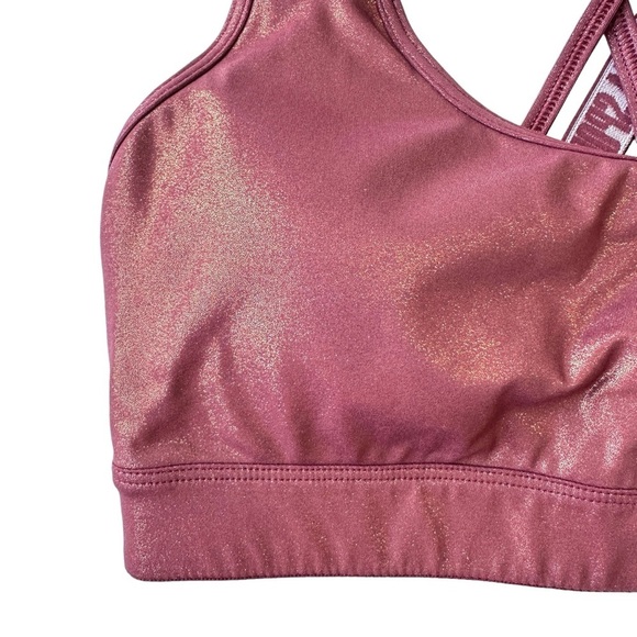 VICTORIA’S SECRET METALLIC MAROON  RACERBACK SPORTS BRA SIZE XS - Picture 3 of 13